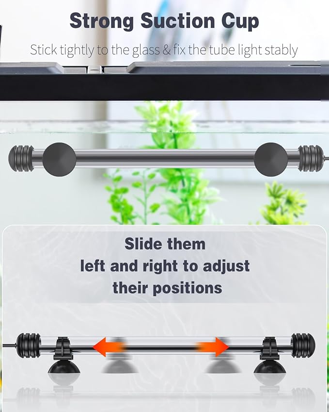 Pawfly 3 W Aquarium LED Light 11 Inch Underwater Fish Tank Light with Timer Auto On/Off Fish Tank Background Lights with 8 Lighting Modes Submersible Multi-Colored Tube Lights for Decoration