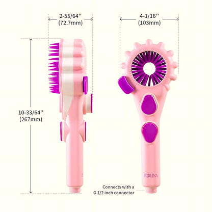 Forlina Brand Dog Shower Attachment | Multi-Functional | One-Handed Operation | Dog Bath Supplies | Shampoo Brush With Low Joint Stress | Easy To Install | Small