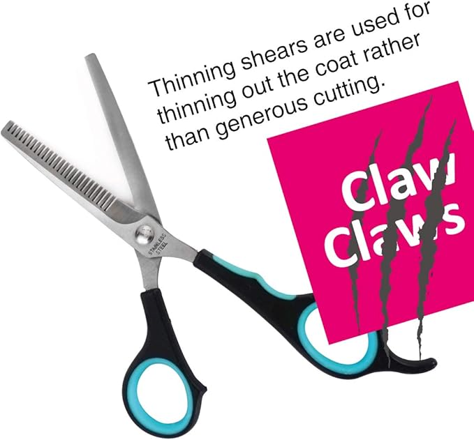 7 inch Thinning Scissors with 26-Teeth Stainless Steel Blades and Wave Style Handle for for Home Hair Cutting Shears