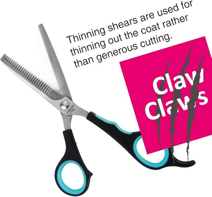 7 inch Thinning Scissors with 26-Teeth Stainless Steel Blades and Wave Style Handle for for Home Hair Cutting Shears