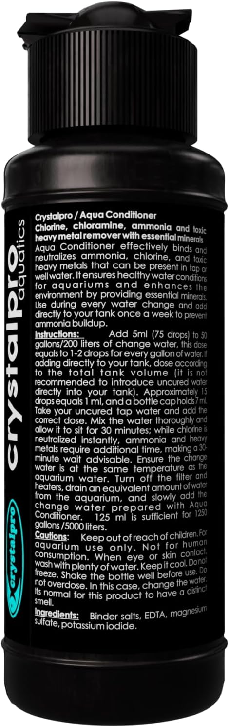 Aqua Conditioner - Treats 1250 Gallons - Aquarium Water Conditioner - Neutralizes Chlorine and Ammonia 4.2 Oz