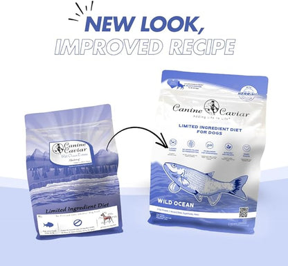 Canine Caviar - Wild Ocean: Herring & Teff Alkaline Dry Dog Food, Limited Ingredients, Gluten-Free, Based on Science & Research, Veterinary Alternative Diet (4.4 Pound Bag)