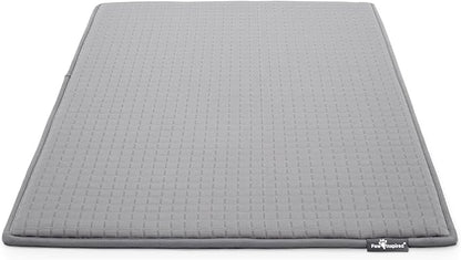 Paw Inspired Cooling Orthopedic Crate Pad for Dogs, Washable Memory Foam Dog Cooling Mat (35x22 Inch Medium/Large Size for 36 Inch Kennel, Gray)