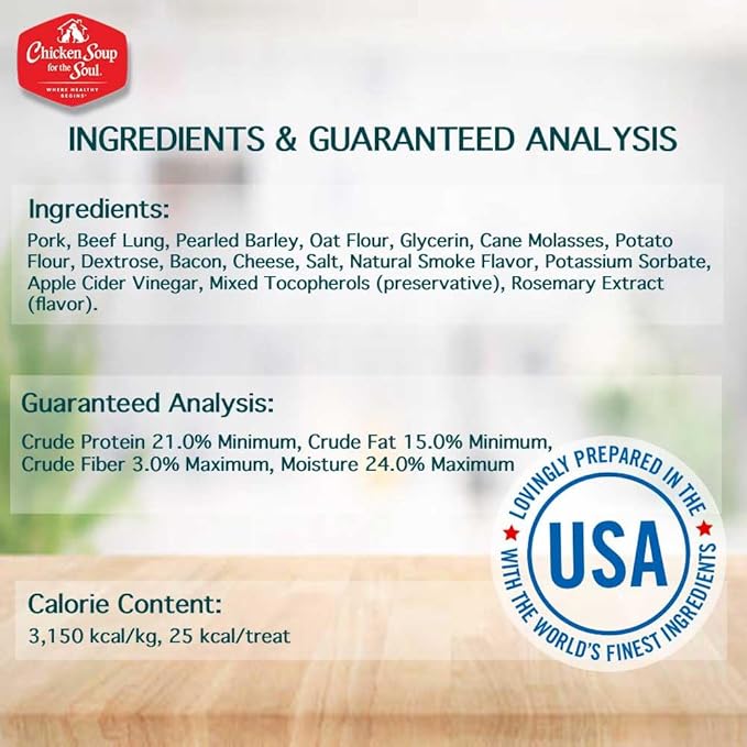 Chicken Soup for the Soul Savory Sticks Dog Treats, Bacon & Cheese, 5 Ounce Bag | Soy, Corn & Wheat Free, No Artificial Flavors or Preservatives