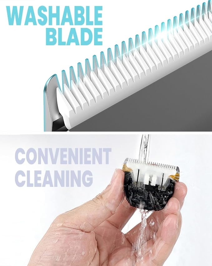 Dog Grooming Kit, Low Noise Professional Dog Grooming Clippers, Dog Hair Trimmer, Rechargeable Cordless Pet Hair Clippers Tools for Dogs Cats Pets