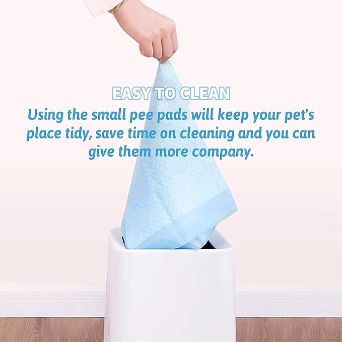 100 Pcs Disposable Rabbit Pee Pads,Small Animal Potty Training Pads Guinea Pig Cage Liners Leak-Proof Super Absorbent with Quick-Dry Surface Small Pet for Kitten Hedgehog Hamster Chinchilla