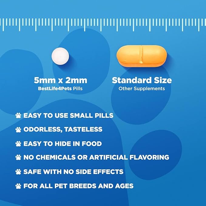 Advanced Hip and Joint Supplement for Dogs, Natural Extra Strength Dog Arthritis Pain Relief & Anti Inflammatory for Dogs Helps Limping, Mobility Issues, Hip Dysplasia, ACL Tears, 180 Tiny Pills