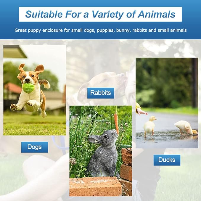 40 Inch Height 16 Panels Dog Playpen Outdoor/Indoor Heavy Duty Pet Playpen with Doors Heavy Duty Foldable Metal for RV, Camping, Yard