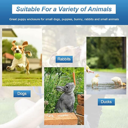 40 Inch Height 16 Panels Dog Playpen Outdoor/Indoor Heavy Duty Pet Playpen with Doors Heavy Duty Foldable Metal for RV, Camping, Yard