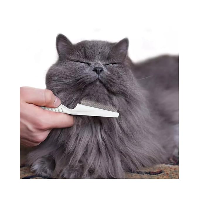 2 Pcs Pet Grooming Comb, Stainless Steel Dog Cat Grooming Combs with Stainless Steel Teeth, Pet Dematting Tools, for Small, Medium & Large Pets