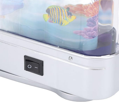 LED Tropical Fish Aquarium Night Light - Mini Artificial Aquarium with Moving Fish for Kids Baby - Unique Home Decor Gift