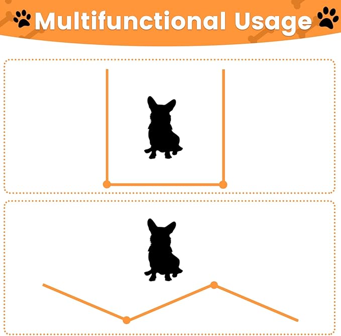 Acrylic Dog Playpen for House 3 Panels 60" W x 24" H Pre-Assembled Foldable Clear Dog Gate Indoor with Handles, Free-Standing Pet Fence for Doorways Dog Pen for Small Dogs Puppy Cat Rabbit