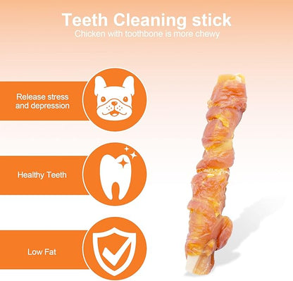 Dog Treats Biscuits Chicken and Teeth Cleaning Sticks Puppy Training Treats 1 lb/454g