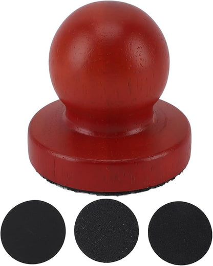 Dog Nail File, Wooden Round No Pressure Dog Nail Trimmers with 3 Replaceable Sandpapers for Stressfree Nail Trimming, Professional Relaxing Dog Nail Scratch Board