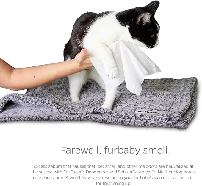 Pet Parents® Pet WiPees Cat All Purpose Cat Wipes, Pet Wipes, All Purpose Wipes for Cats & Cat Bath Wipes, Cat Cleaning Wipes (100 Count (Pack of 1), Calming)