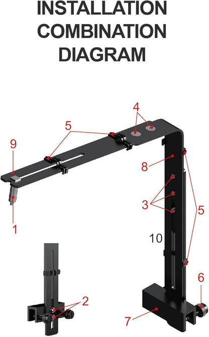 Aquarium Light Riser, Aquarium Light Bracket, Aluminum Alloy High Adjustable Aquarium Light Holder,Fish LED Aquarium Light Stand for Hanging Lamp (Black)