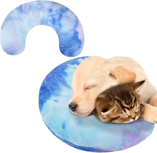 Dog Neck Pillow, Dog Cat Calming Pillow Soft, Fluffy Cozy Pet Body Pillow,Anxiety Relief Pillow for Joint Relief Sleeping Improve