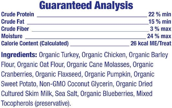 Organic Superfoods Turkey Jerky Dog Treats with Chicken, 2 Pound Bag, USDA Premium Organic Turkey, Made in The USA, by-Product Free, Real Meat Dog Treat, All Life Stages