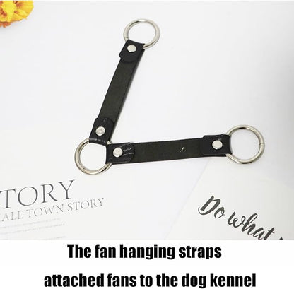 Dog Kennel Fan Hanging Utility Straps for Ryobi P3320 Fan Holder,Waterproof Dog Crate Fan Strap with O-Rings to fit a Ruffland Kennel and Hold Your Ryobi P3320 Fan,Black