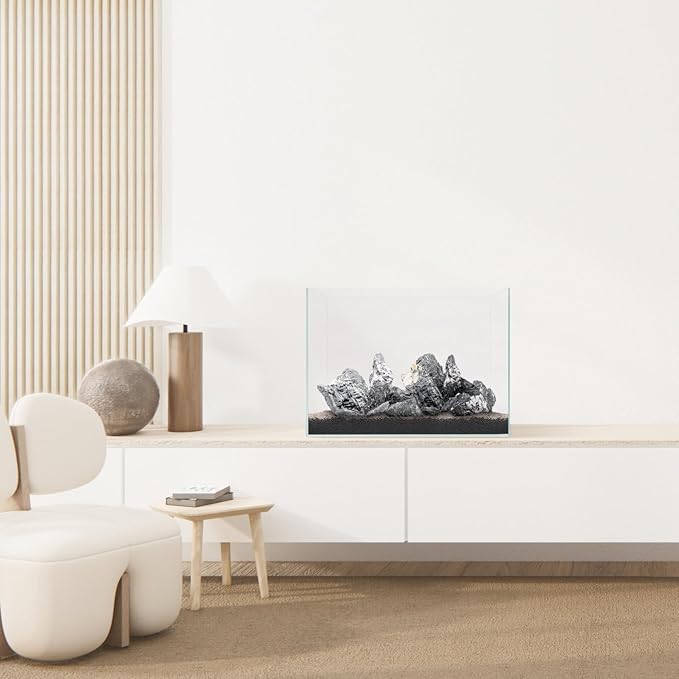 SubstrateSource Natural Stone for Aquarium, Terrarium, Paludarium, Reptile Enclosures - Set of Decorative Rocks for Landcapes, Aquascaping, Fish Tank Decor (Blue Seiryu Stone, 30 Pounds, 3-10)