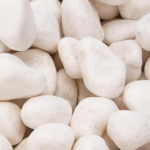 18 Pounds Decorative Pebbles, White Stones, White River Rock, Natural Aquarium Gravel, Garden Decor Rocks