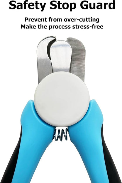 Dog Nail Clippers, Cat Nail Trimmer, Nail Clippers for Dogs & Cats paw, Pet Toenail Clipper for Medium Large Dogs with Nail File, Claw Grooming Clippers with Safety Guard