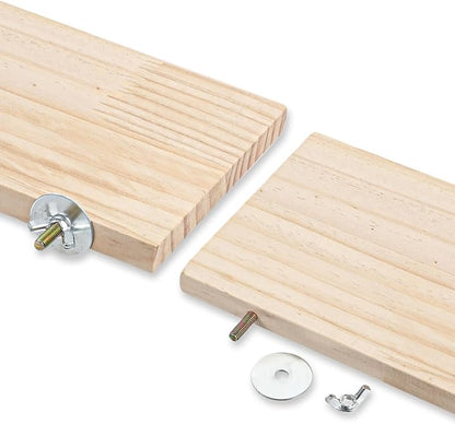 3 Pack Bird Perch Stand, Parrot Wood Platform, Natural Wooden Perch Toys Playground Cage for Conure, Chinchilla, Parakeet, Budgie, Cockatiel