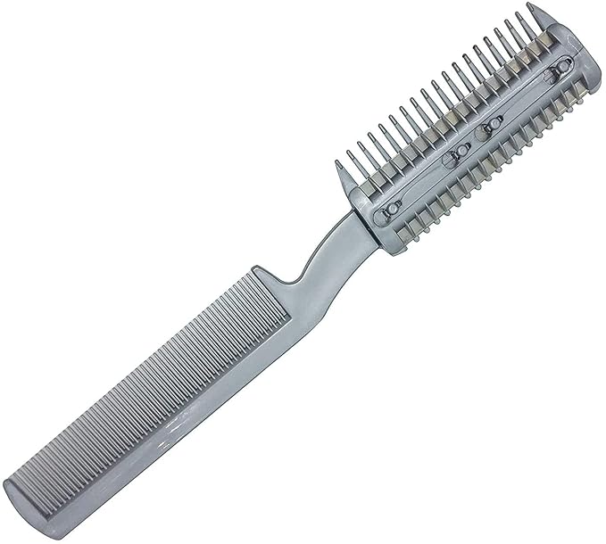 2-Pack Manual Pet Hair Trimmer for Dogs & Cats - Quiet Razor with Extra Blades, Comb Attachment - Comfortable Grip, Safe for All Coat Types