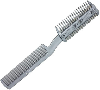 2-Pack Manual Pet Hair Trimmer for Dogs & Cats - Quiet Razor with Extra Blades, Comb Attachment - Comfortable Grip, Safe for All Coat Types