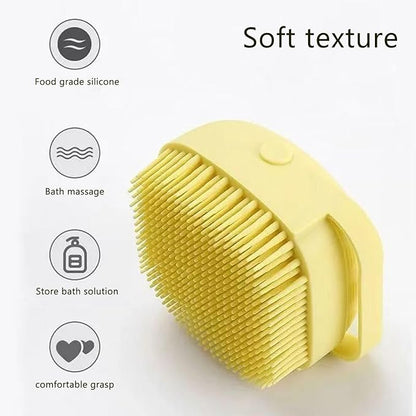 Pets Bath Brush | Scrubber for Bath | Dog Shampoo Brush | Dog Washing/Shower Brush, Suitable for Short/Long Haired Dogs, Dog Brush for Shedding, Bathing, Massaging & Grooming (2yellow) (2yellow2)