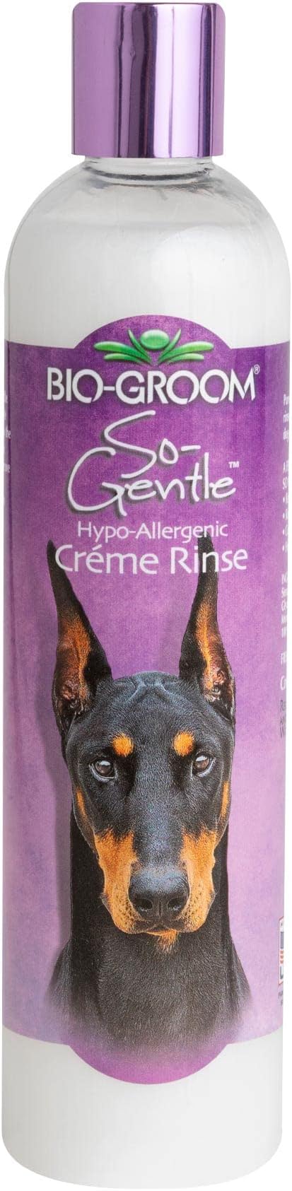 Bio-Groom So-Gentle Hypoallergenic Dog Conditioner  Tearless, Cat & Dog Bathing Supplies, Puppy Wash for Gentle Skin, Cruelty-Free, Made in USA, Tear-Free Dog Products  12 fl oz 1-Pack