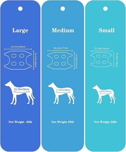 Dog Grooming Harness, Multifunctional Cats and Dogs Grooming Hammock, Pet Beauty Assistant, Nail Scissors/Nail Trimmer/Round Head Scissors (Medium, blue)