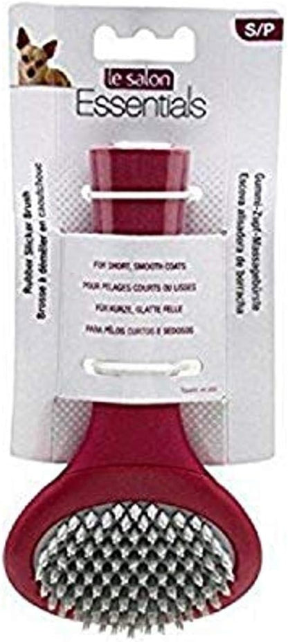 Essentials Rubber Slicker Dog Brush, Small