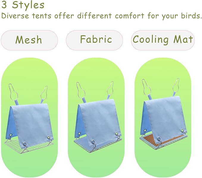 Bird Tent with Removable Pad Easy to Clean, Bird Toys Swing Parrot Hammock for Cockatiels Conures - Hanging Cage Bed Waterproof, Chew-Proof for Parakeets Lovebirds, Blue