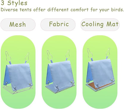 Bird Tent with Removable Pad Easy to Clean, Bird Toys Swing Parrot Hammock for Cockatiels Conures - Hanging Cage Bed Waterproof, Chew-Proof for Parakeets Lovebirds, Blue