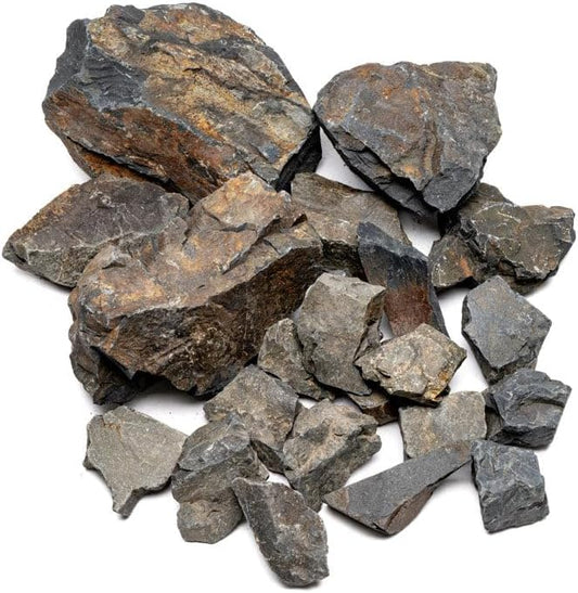 SubstrateSource Natural Stone for Aquarium, Terrarium, Paludarium, Reptile Enclosures - Set of Decorative Rocks for Landcapes, Aquascaping, Fish Tank Decor (Ancient Stone, 30 Pounds)