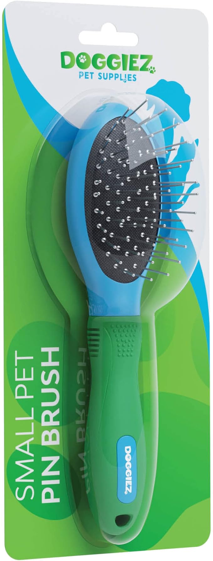 Small Dog Pin Brush for Dogs with Medium to Long Hair, Curly, Fine, Delicate and Fragile Coats - Pet Dog Brush and Puppy Brush for Poodle, Labradoodle, Yorkshire Terrier and Smaller Long Haired Breeds