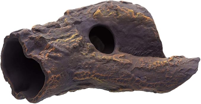 Plecoceramics Aquarium Ceramic Decorations Cave Betta Stone Decor - Aquarium Fish Tank Hideway Decor for breeding Cichlids Plecos Betta Toys Hideout (Snag)