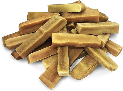 EcoKind Pet Treats Gold Himalayan Yak Cheese Dog Chew, Yak Dog Treats for Active Chewers, 100% Natural & Healthy Chew Sticks for Small & Large Dogs, Assorted Set of Big & Small Yak (1 Large Stick)