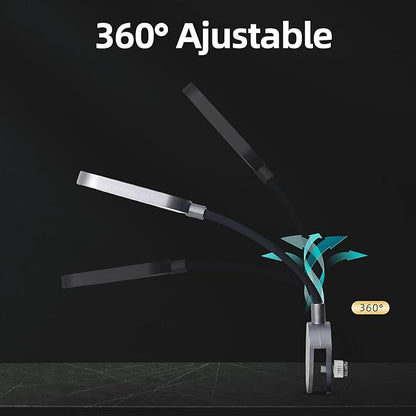 UPETTOOLS Aquarium Light with Adapter LED Clip on Fish Tank Light Small Full Spectrum USB Light 360° Rotation Lighting 5W