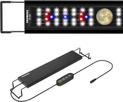 PRONORO Aquarium Light, LED Full Spectrum Freshwater Aquarium Lights, Daylight/Moonlight Mode and stepless dimmable, Fish Tank Light with 6h/9h/12h Timer and Auto ON/Off (M 24-29 in)
