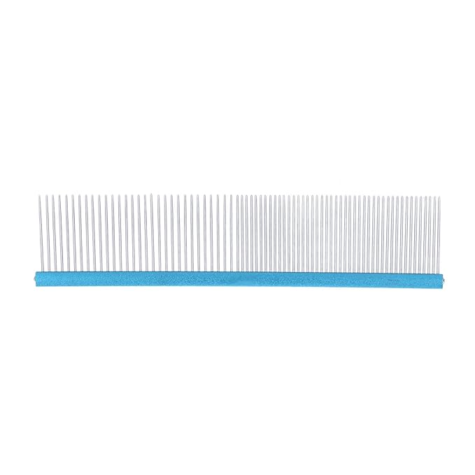 Greyhound Comb For Dogs, Metal Dog Comb Dog Combs with Rounded Ends Dog Comb Cat Comb For Removing and Knots Grooming Tool For Long Short Haired Dog (Blue 22cm/8.7in)