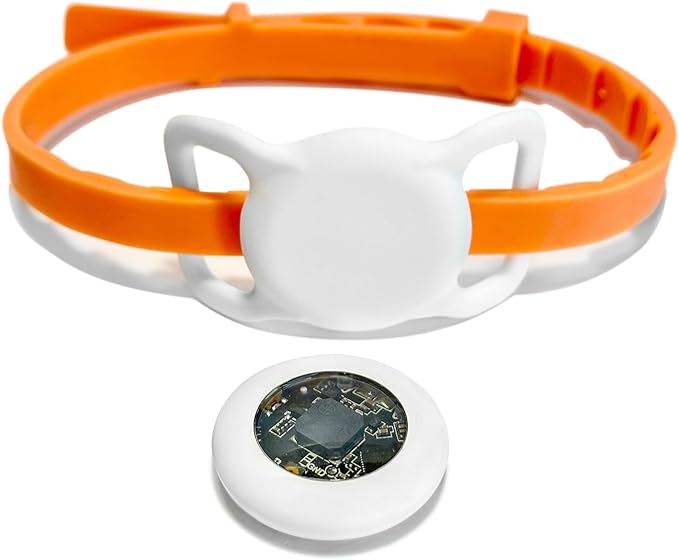 AirTag Pet Cat Tracker Collar & Equipped with Tracker; Airtag Holder; No Monthly Fees; Silicone Adjustable Collar; Not GPS Tracker; Very Soft