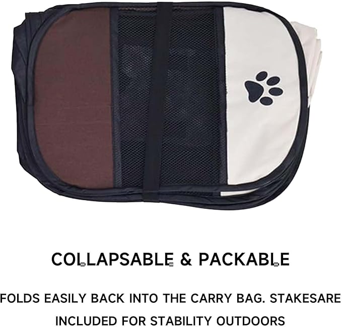Dog Playpen, 45'' Portable Foldable Pet Dog Cat Playpen Crates Kennel/Premium 600D Oxford Cloth, Portable Foldable Pet Play Pens Cat Dog Rabbit Kennel, Removable Zipper Top, Indoor and Outdoor Use