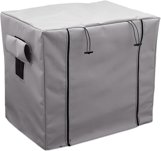 Dog Crate Cover Waterpoof Grey Pet Kennel Covers for Puppy Cat Indoor Outdoor Fit for 1 Door Wire Crate, 43.31x28.74x37.40 Inch