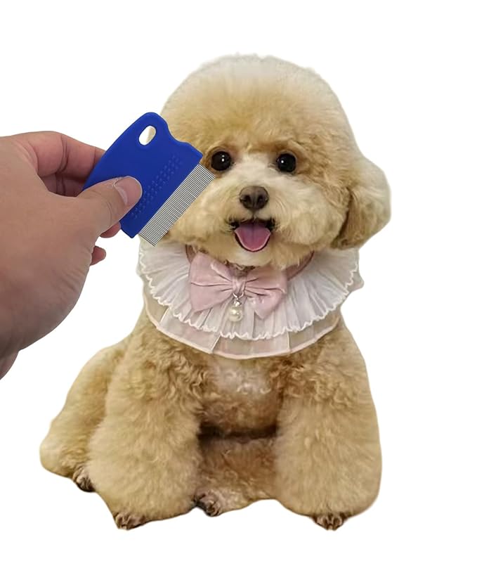 5 PCS Flea Lice Combs Grooming Fine Tooth Hair Combs for Dogs Cats (Blue, One Size)