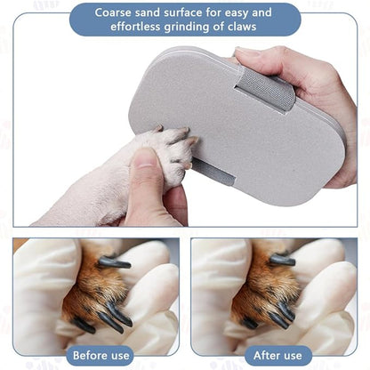 WAYUTO 2Set Dog Nail Scratch Boards and Cleaning Brush Anxiety-Free Nail File for Dogs Large Scratching Pad Handheld Board for Nails Soft Pet Brush Pet Claw Care Tools