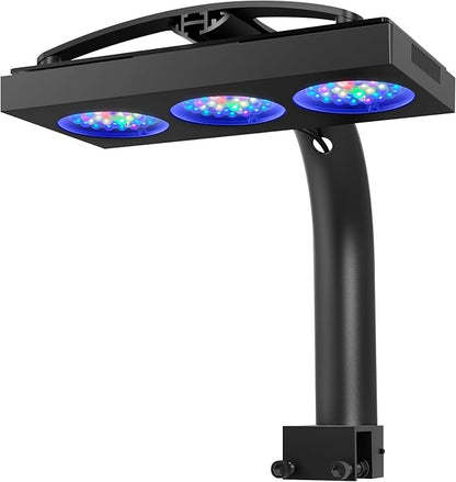 NICREW HyperReef 200 Gen 2 Reef LED Light, 200W Reef Aquarium Lighting for SPS LPS Corals and Saltwater Fish Tanks, Enhanced Violet and Blue Spectrum, Wide Angle Lens, 5 Channels Fully Programmable