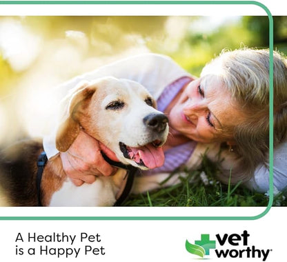 Vet Worthy Joint Support Level 4 - Chewable Tablet| Supports Bone Health and Healthy Joints - Dog Supplement with Glucosamine and Hyaluronic Acid | Vet Strength Joint Care | Liver Flavor, 60-Count