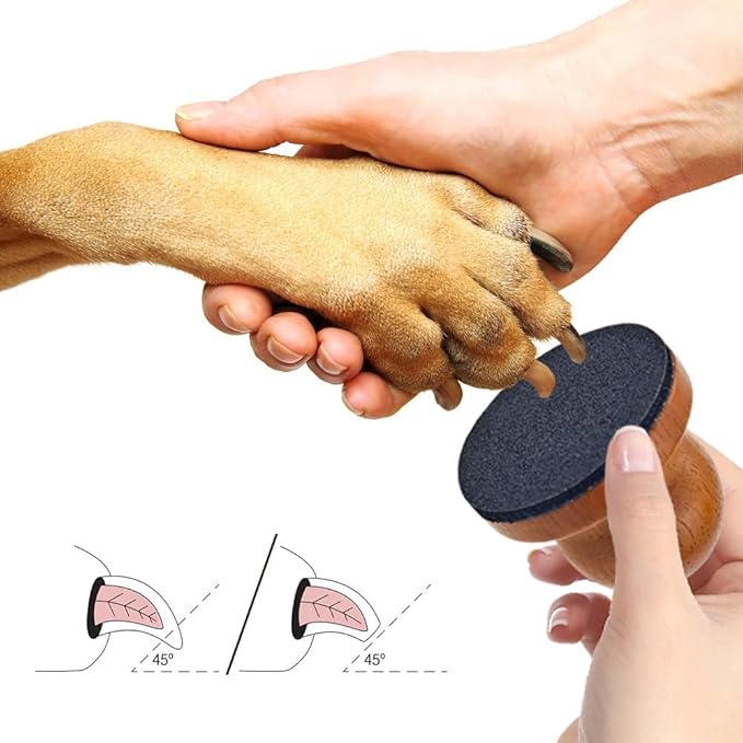 Dog Nail File with 4Pcs Replaceable Sandpaper, Dog Scratch Pad for Nails Stress-Free Nail Filing for Dogs Mini Nail Scratch Board for Dog
